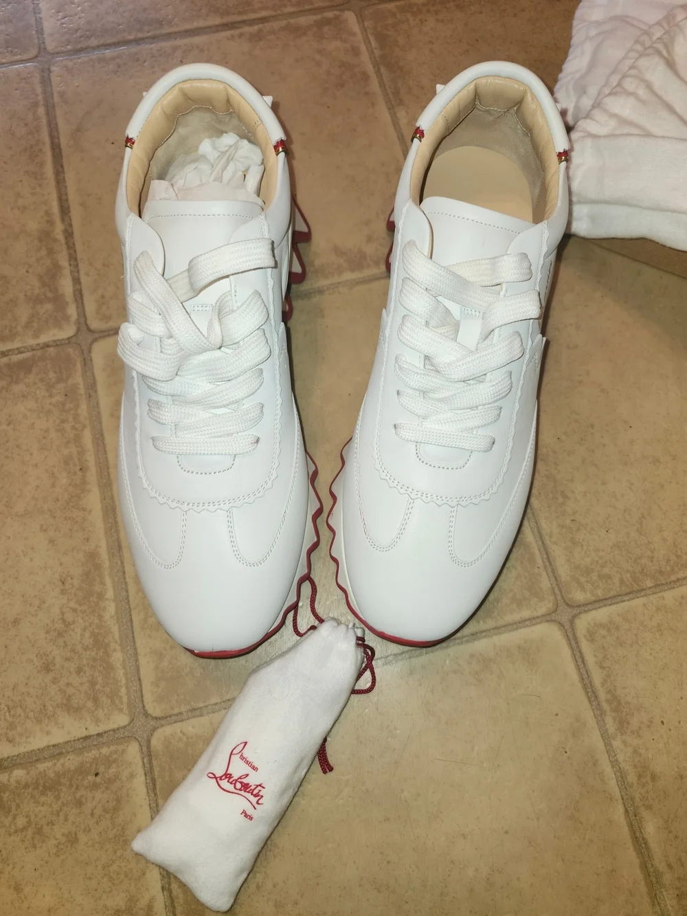 Christian Louboutin sleek white